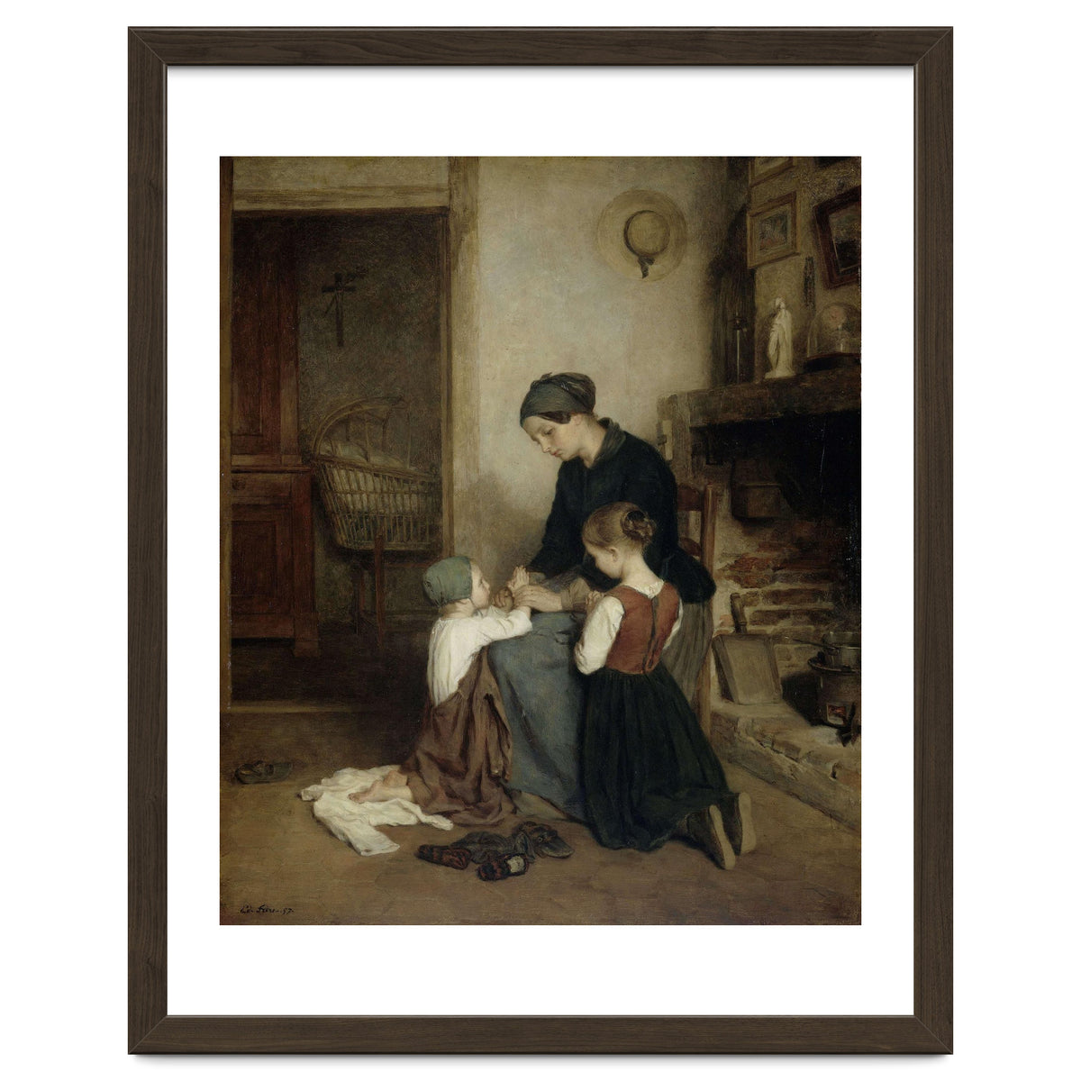 The Evening Prayer. Dating: 1857. Measurements: h 46.5 cm × w 38.5 cm; d 6.4 cm.