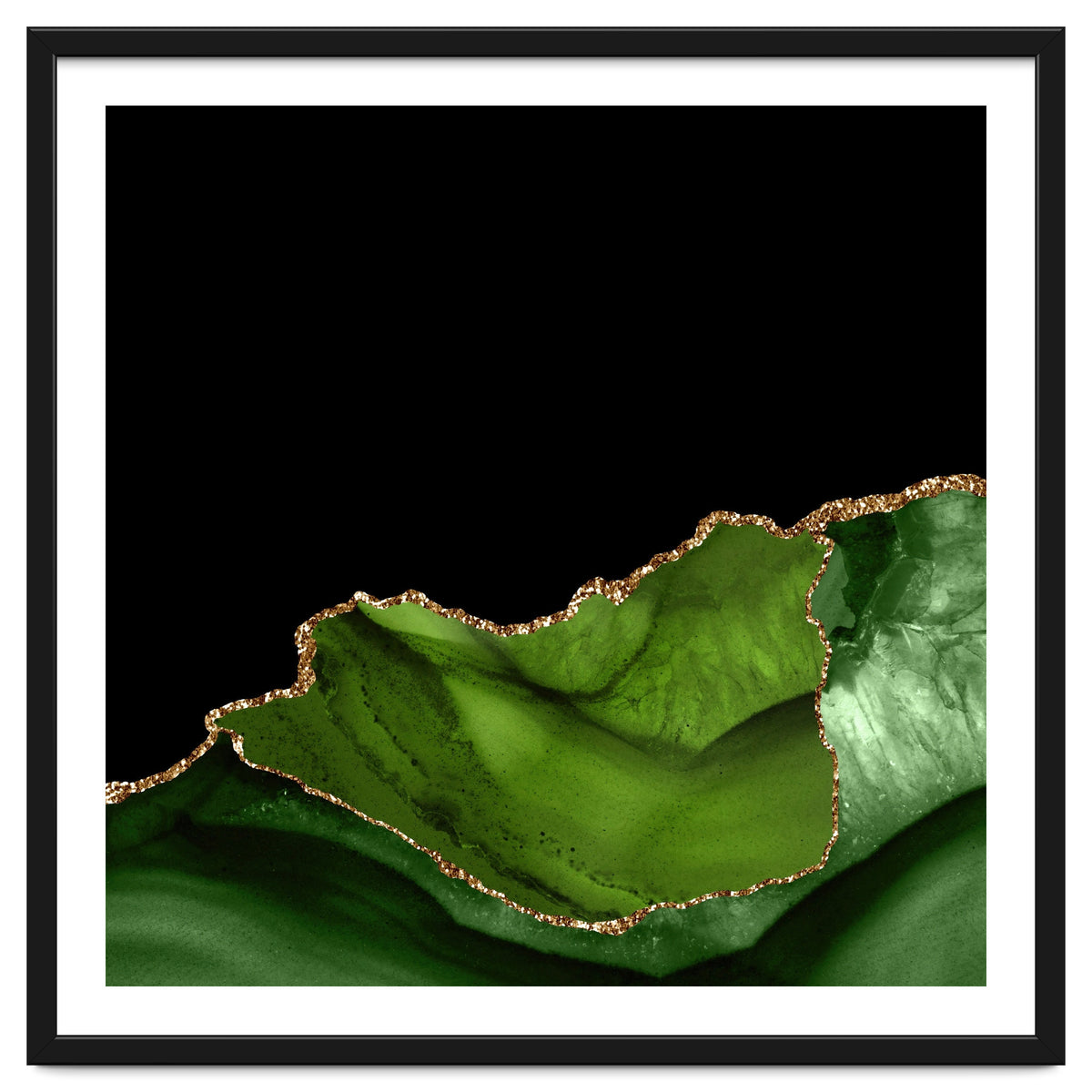 Green & Gold Agate Texture 06