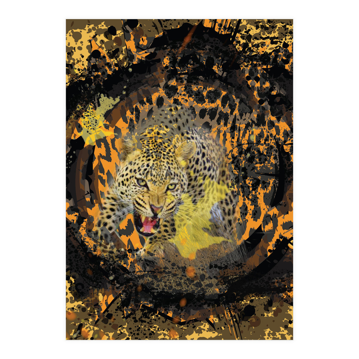 Angry Leopard (Print Only)