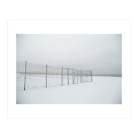 Fence in the Winter seascape (Print Only)