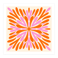 Symmetry Petals - pink and orange (Print Only)