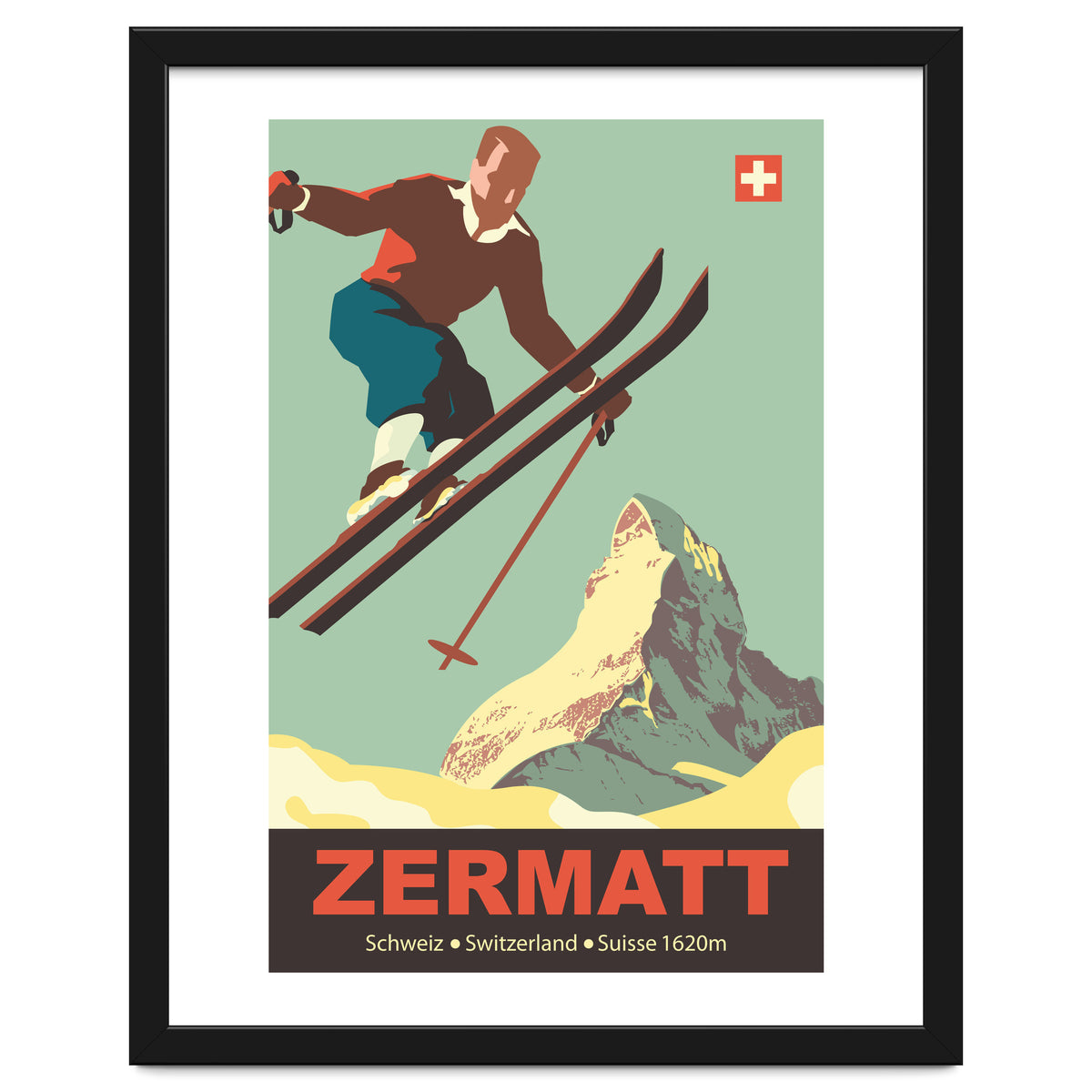Ski Jump on Zermatt, Switzerland