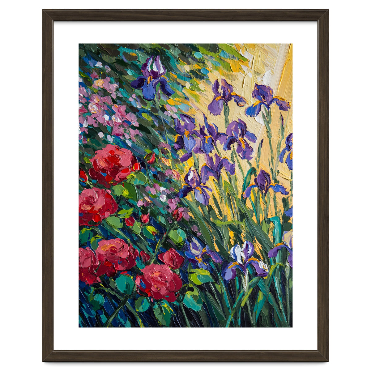 Expressive Heavy Impasto Floral Oil Painting