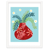 Sunny Side Up Flower Pot, Floral Odd Quirky Imperfect Whimsical Unique, Eclectic Bohemian Strange Polka Dots Maximalist thumbnail