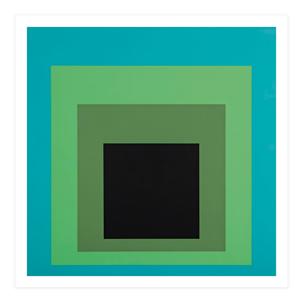 JOSEF ALBERS - HOMAGE TO THE SQUARE GREEN BLACK (Print Only)