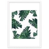 Banana Leaf Watercolor Painting, Tropical Nature Botanical Palm Illustration Bohemian Minimal Luxe thumbnail