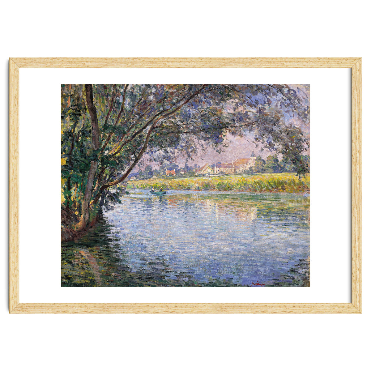 Henri Lebasque (Champigné, 1865-Le Cannet, 1937). Banks of the RIver Marne near Montévrain (ca. 1...