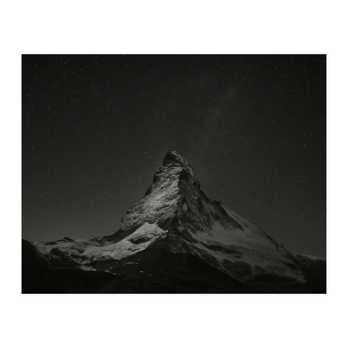 Matterhorn Switzerland Starry Night Mountain Photography (Print Only)
