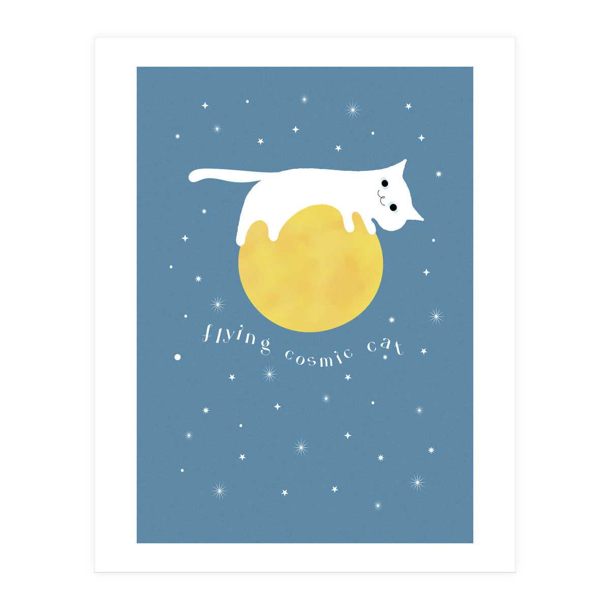 Flying cosmic cat (Print Only)