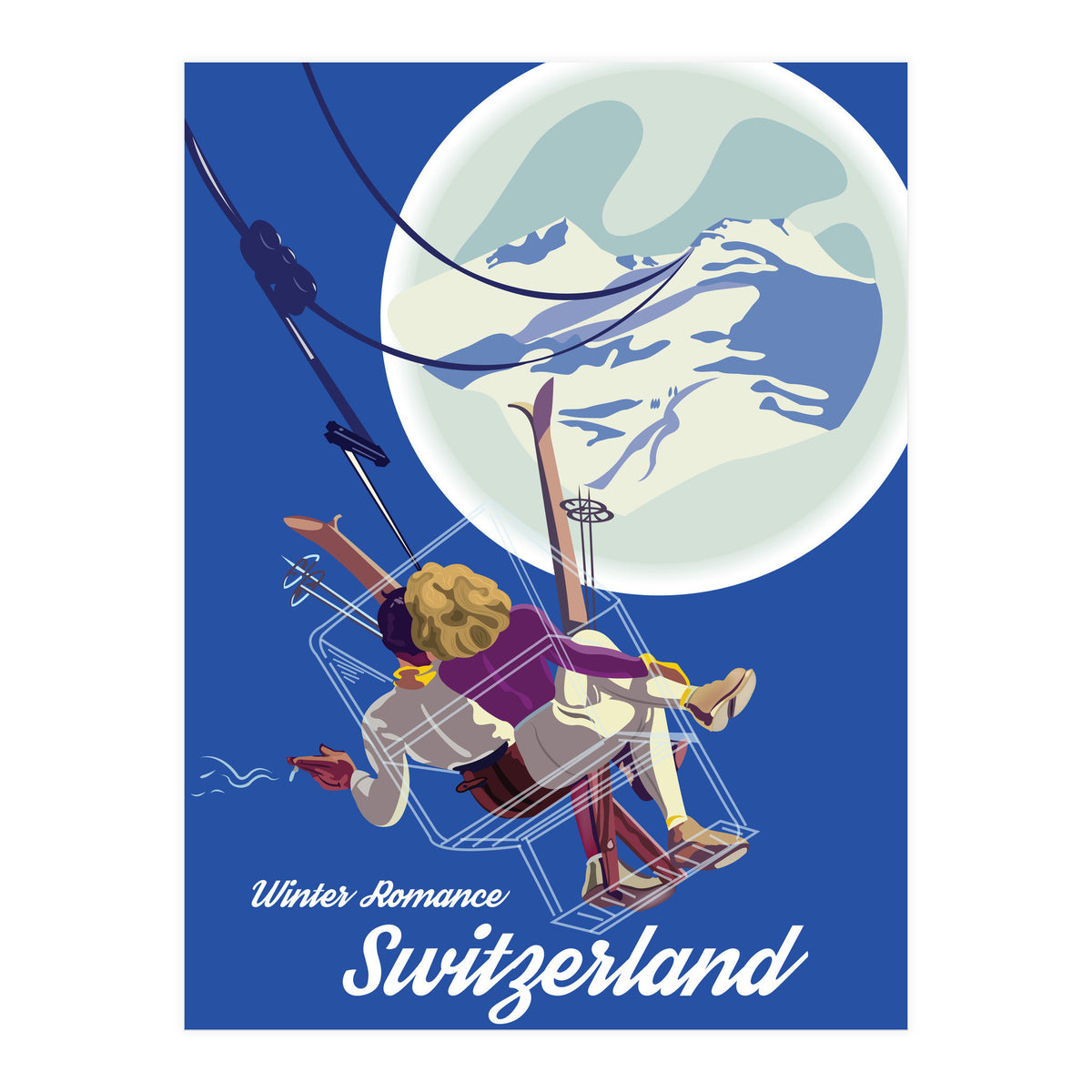 Winter Romance In Switzerland (Print Only)