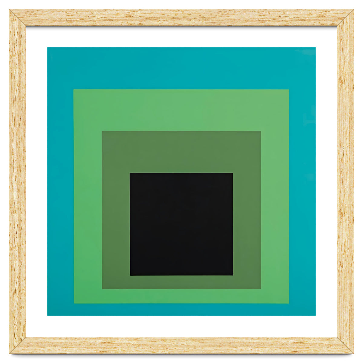 JOSEF ALBERS - HOMAGE TO THE SQUARE GREEN BLACK
