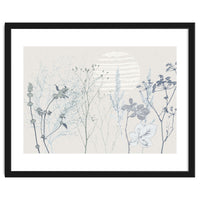 Plant based calming atmosphere soft blue