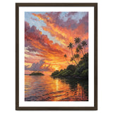 Impressionist Tropical Sunset Over Paradise Island thumbnail