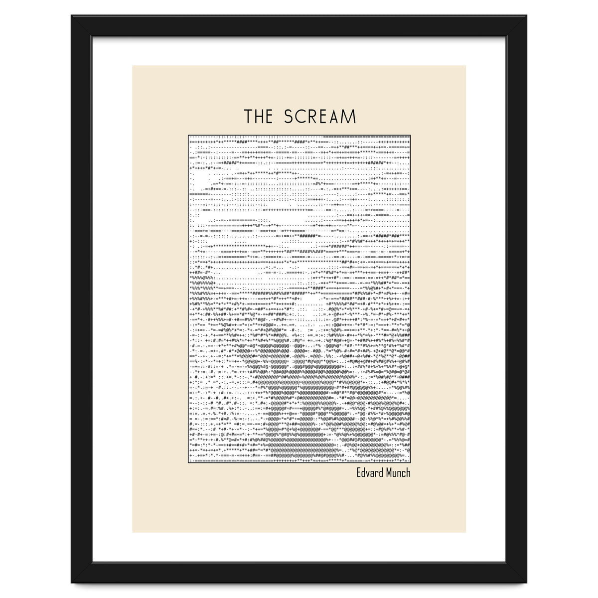 The Scream – Edvard Munch (ascii art)
