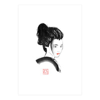 Geisha Face Red Lips (Print Only)
