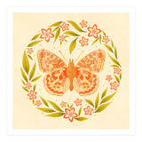 Retro Floral Butterfly (Print Only) thumbnail