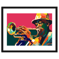 Jazz Trumpet Musician Pop Art Wpap