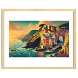 Vintage Cinque Terre Poster, Italy thumbnail