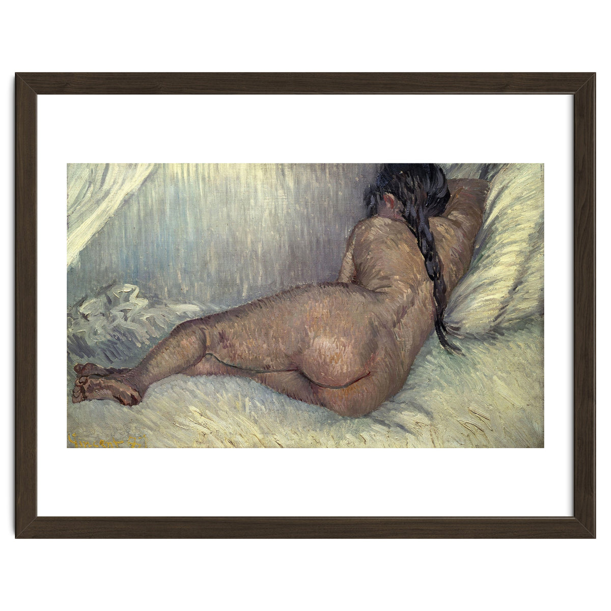 Dutch school. Naked woman. 1887. Oil on canvas (38 x 61 cm). Paris, private collection.
