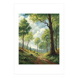 Vibrant Summer Forest Landscape Painting (Print Only) thumbnail