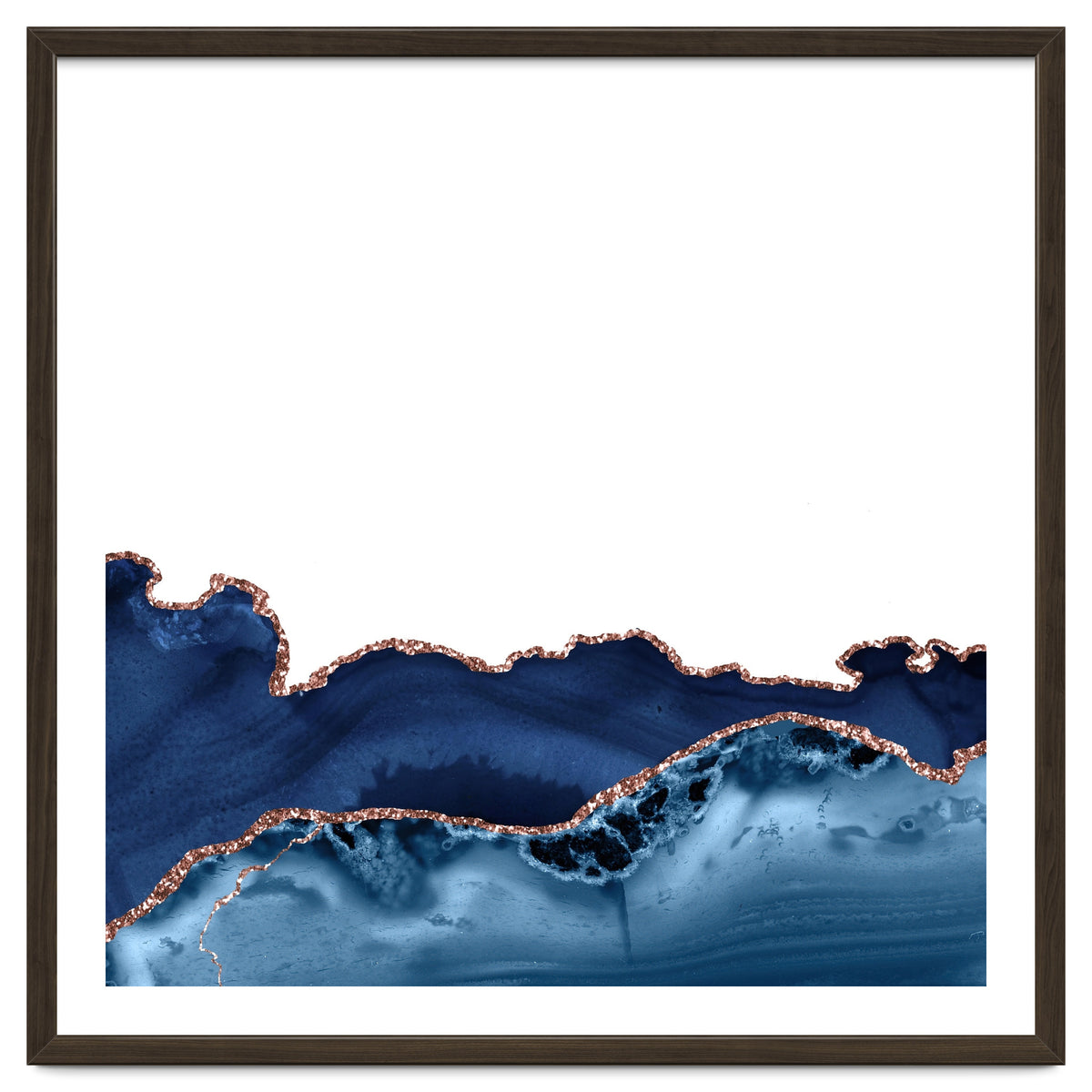 Navy & Rose Gold Agate Texture 26