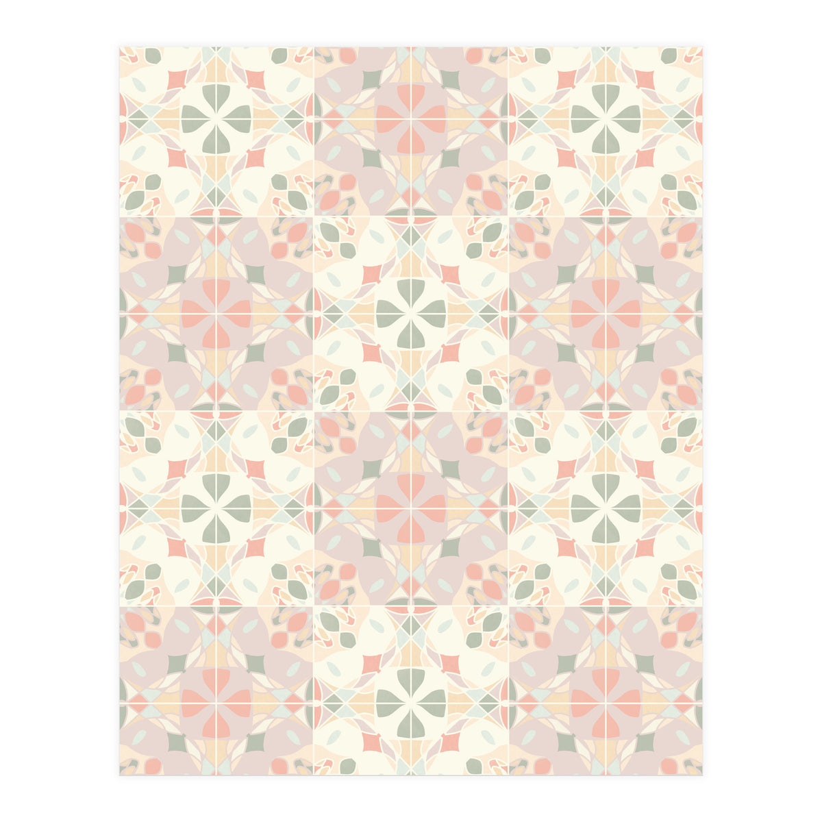 Stained Glass Pastels Tiles (Print Only)