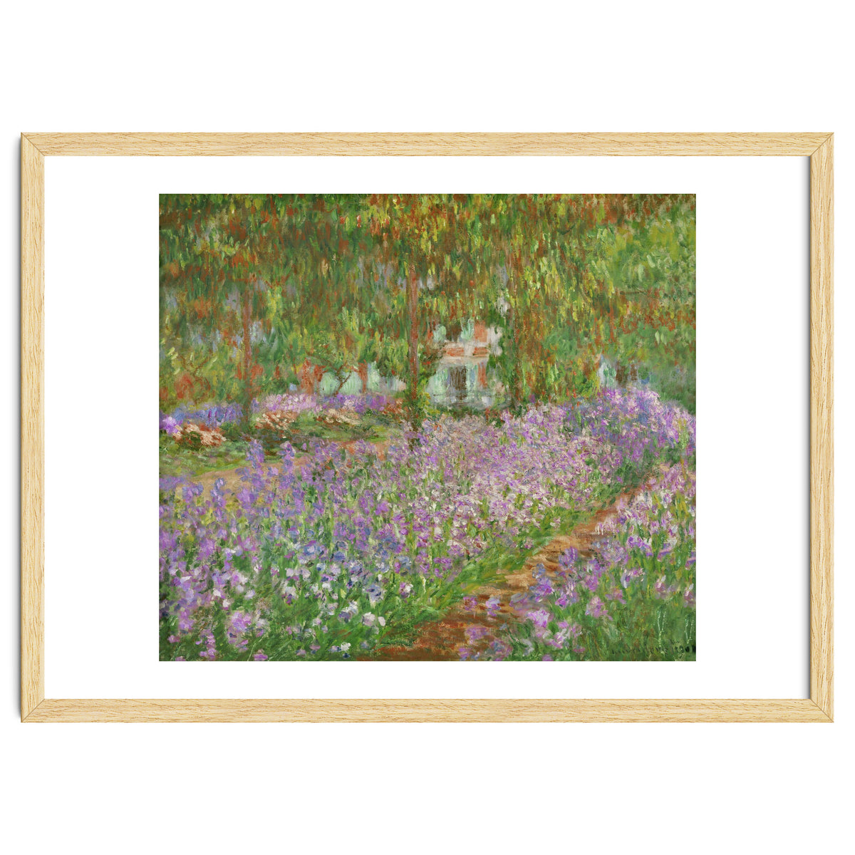 Le jardin a Giverny. Oil on canvas.