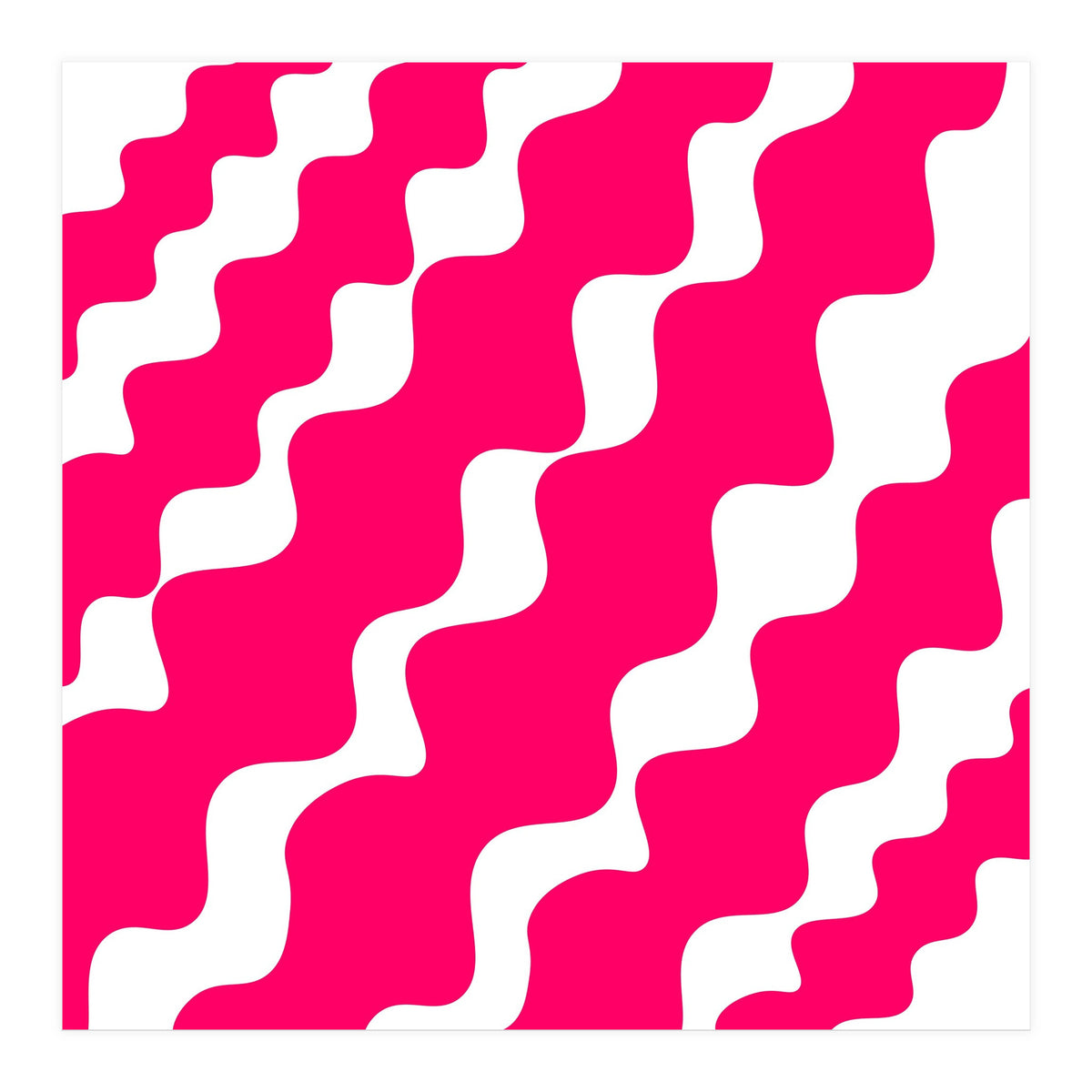 Slanting Pink Wavy Pattern (Print Only)