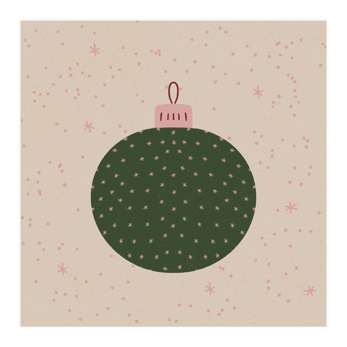 Christmas globe with snowflakes (Print Only)