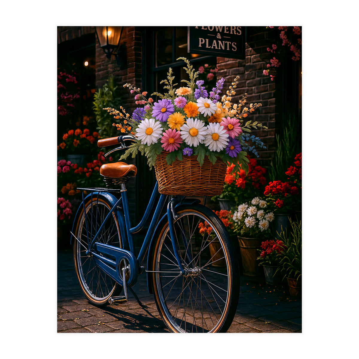 The Aesthetic of a Bicycle at a Flower Shop (Print Only)
