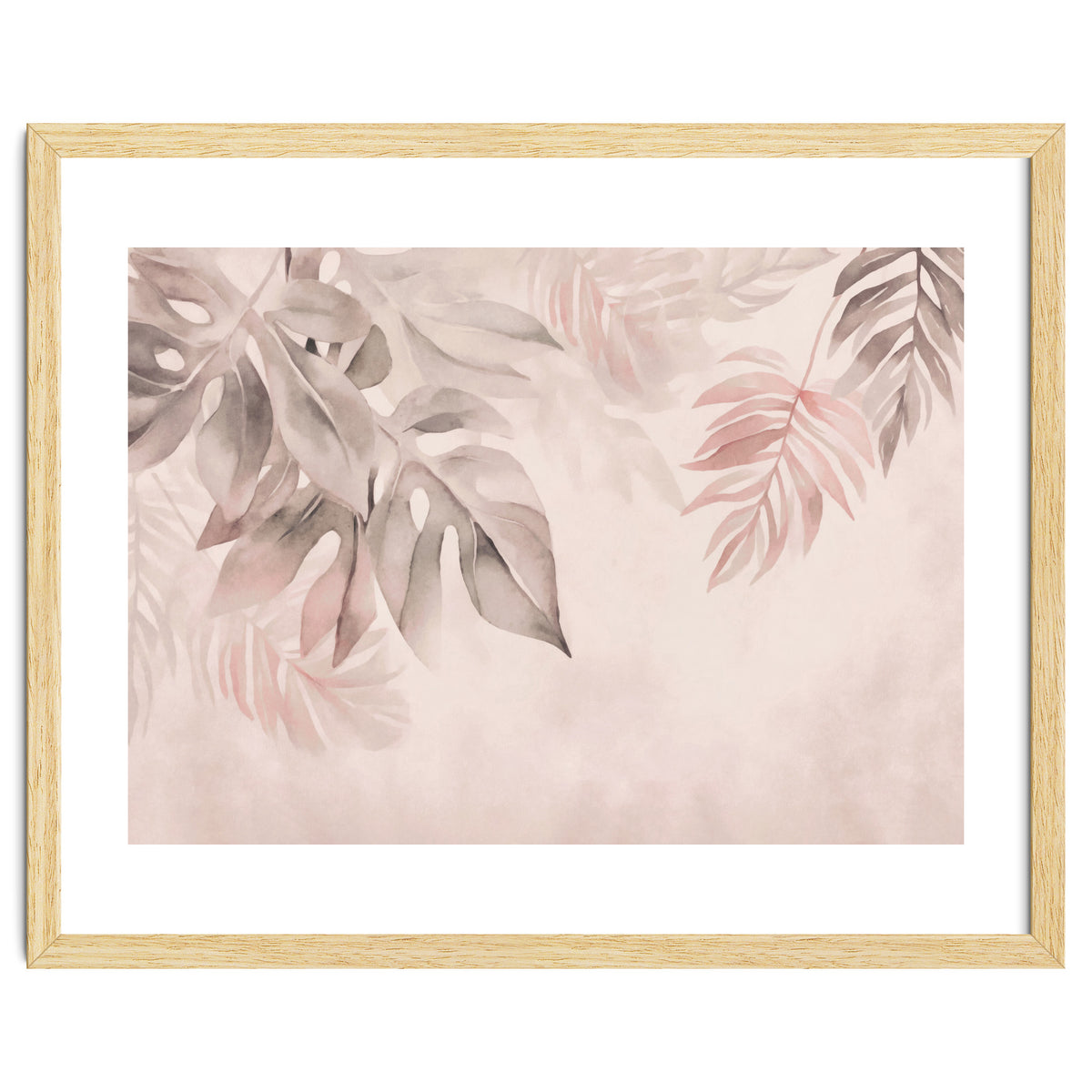 Gentle Leaf Tropical Whispers Watercolor Blush