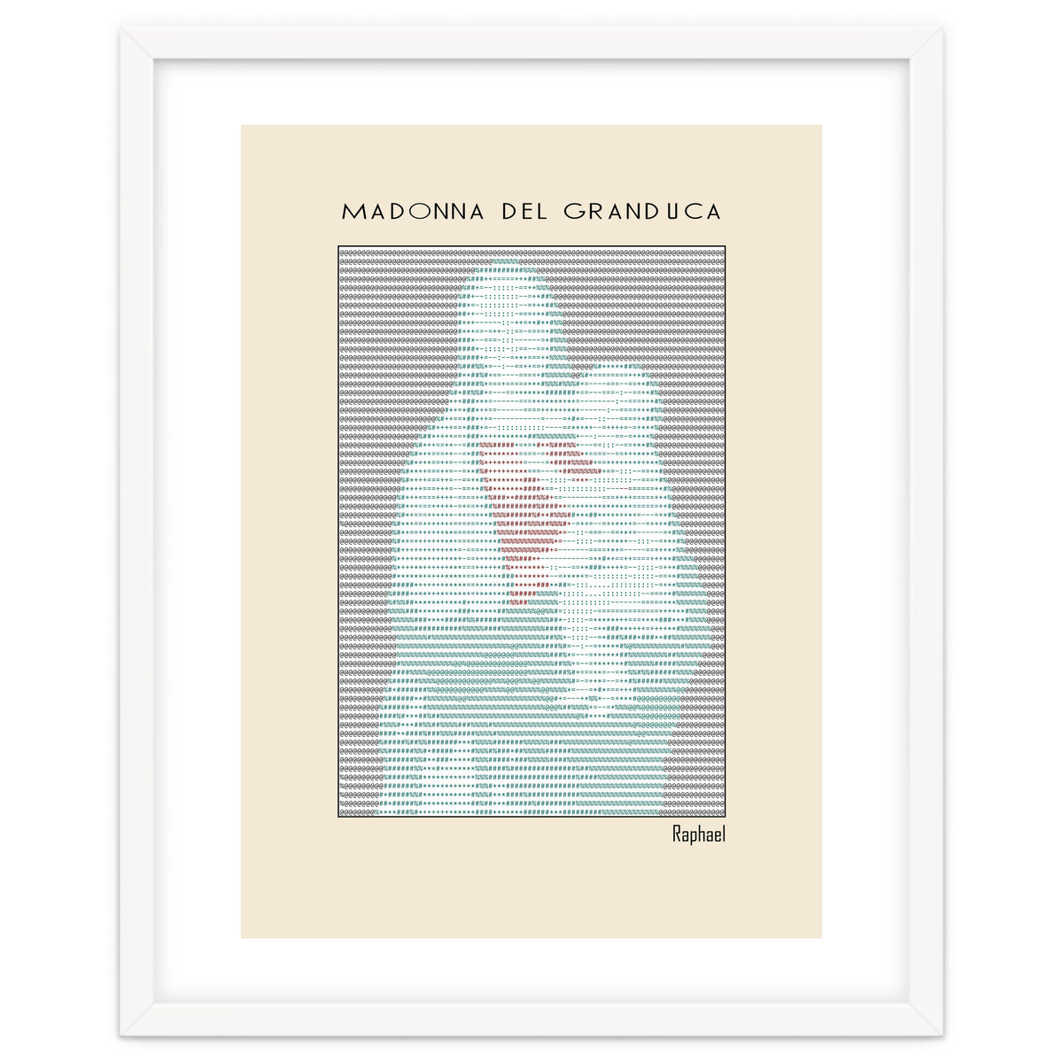 Madonna del Granduca (1505) – Raphael (ascii art)