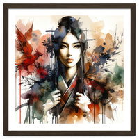 Phoenix Spirit Asian Warrior Portrait