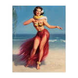 Pinup Girl In Hawaiian Costume (Print Only) thumbnail