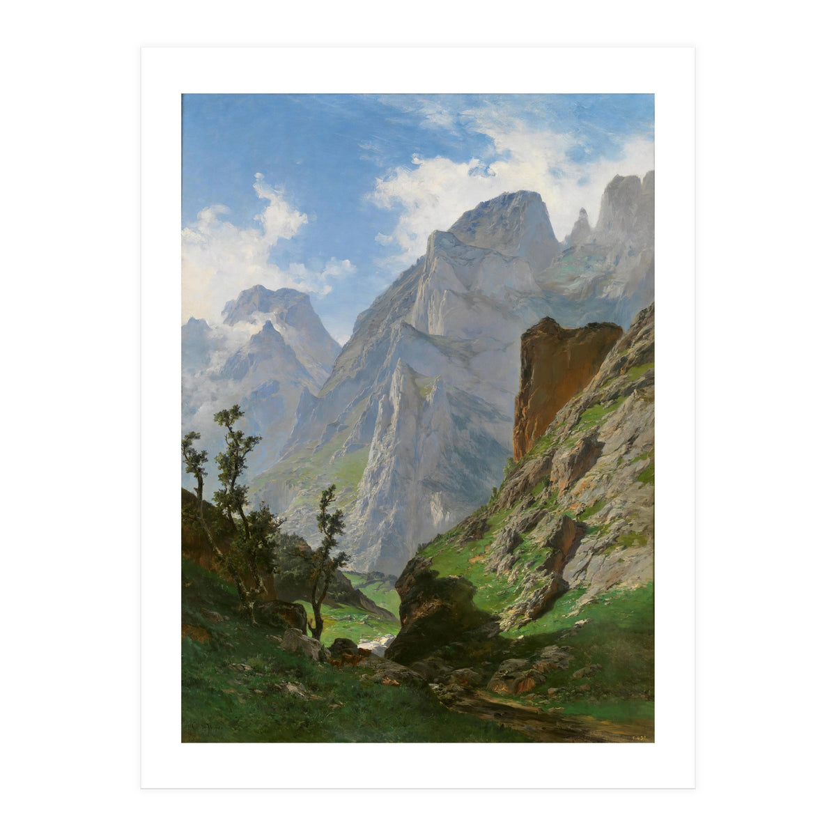 Carlos de Haes / 'Mancorbo Canal in Picos de Europa', 1876, Spanish School. (Print Only)