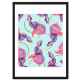 HullaHoops, Eclectic Colorful Fish Graphic Design, Animals Gold Rings Surrealism Quirky thumbnail