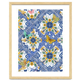 Sicilian Italian Tiles Butterflies And Flowers thumbnail