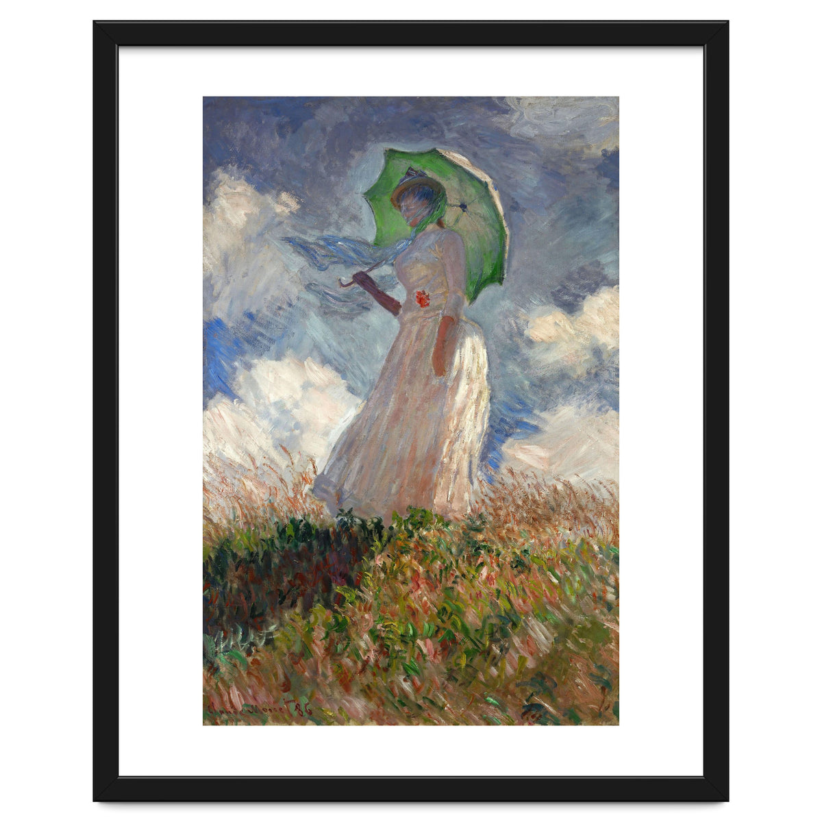 Claude Monet / 'The Woman with a Parasol', 1886, Oil on canvas, 131 × 88 cm. SUZANNE HOSCHEDE.