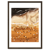 Coffee Beach, Ocean Sea Beachy Tropical Summer, Travel Painting Nature Landscape Waves People Sand thumbnail