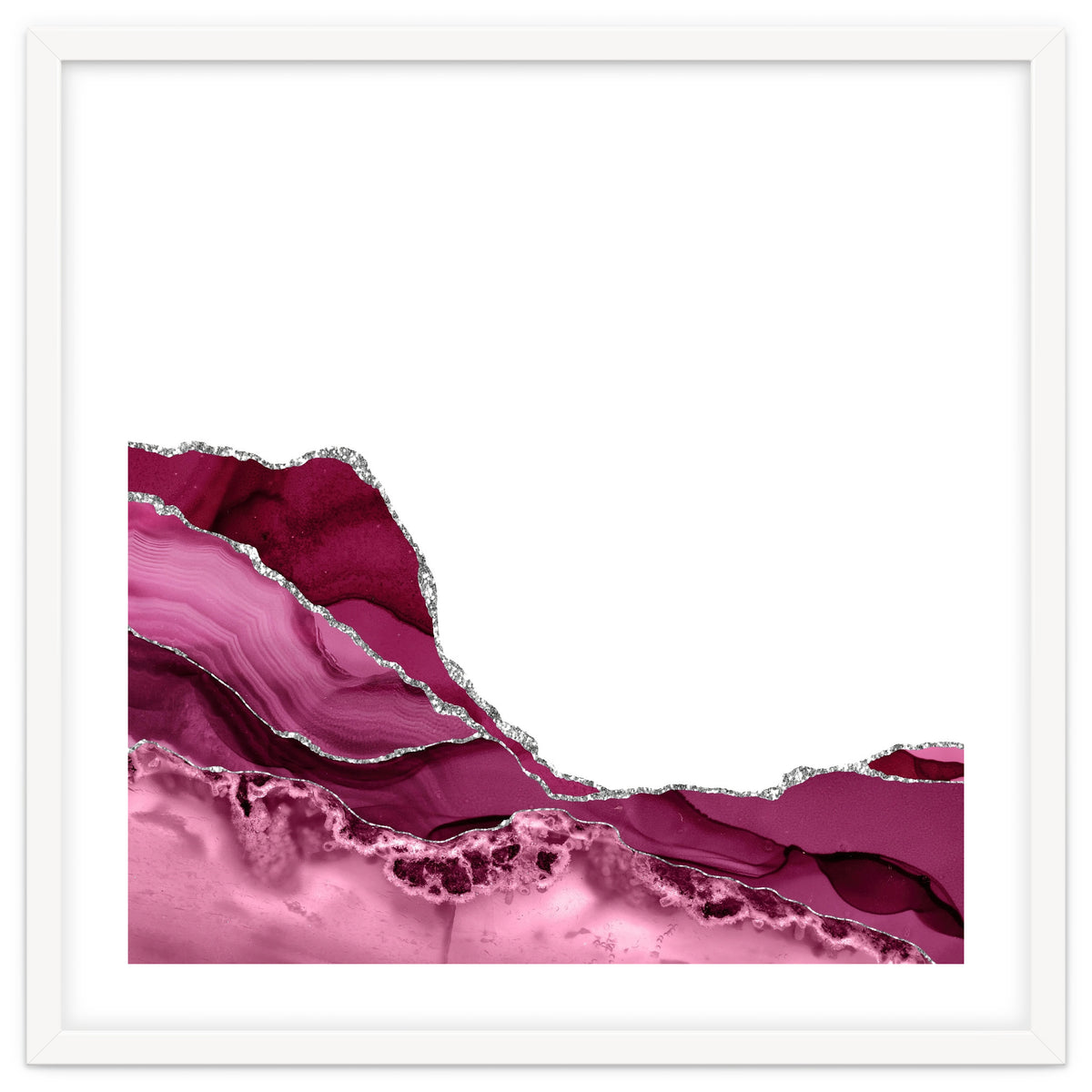 Burgundy & Silver Agate Texture 09
