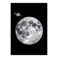 Diamond moon and UFO (Print Only)