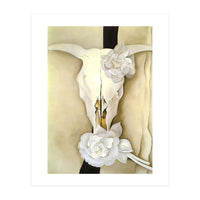 Georgia O’Keeffe – Cow’s Skull with Calico Roses (1931) | Iconic Southwestern Still Life with Desert Symbolism (Print Only)