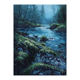 The Cerulean Current: A Whispering Flow Through the Moss (Print Only) thumbnail