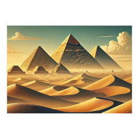 Vintage Egypt, Pyramids Of Giza Poster (Print Only)