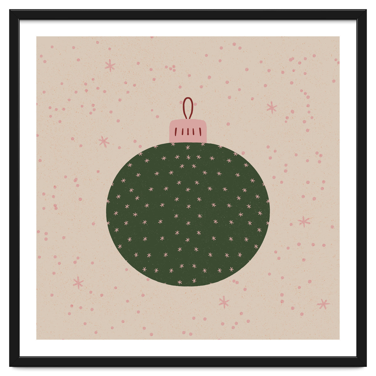 Christmas globe with snowflakes