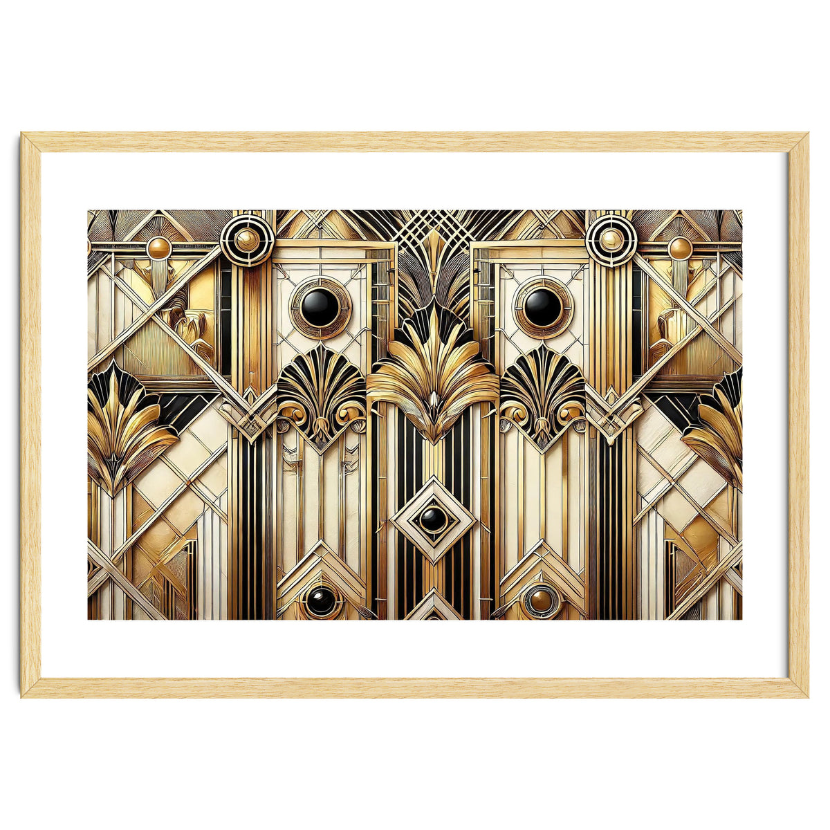 Art Deco Gold Geometric Pattern