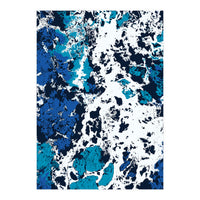 Liquid Patience, Abstract Ocean Sea Water Waves, Eclectic Scandinavian Texture Foam Neutral Nordic (Print Only)