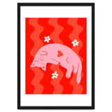 Pink Cat Wavy Background thumbnail