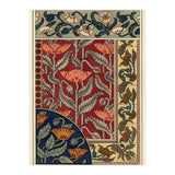 The poppy, Papaver somniferum, in stained glass, wallpaper, fabric and tile patterns. Lithograph ... (Print Only) thumbnail