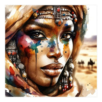 Desert Jewels Tuareg Woman Portrait (Print Only)